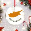 Christmas Ornaments 2022 Cyprus Flag Ornament for Christmas Tree Decor Cyprus Country City Souvenir Patriotic Personalized Christmas Ornaments Holiday Christmas Keepsake New Year Gifts view 4