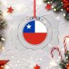 Chile Flag Christmas Tree Ornaments Chile Country City Souvenir Personalized Christmas Ornaments 2022 Clear Acrylic Hanging Ornaments Holiday Christmas Keepsake New Year Gifts view 4