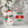 Christmas Ornaments 2022 Suriname Flag Christmas Tree Ornaments Suriname Country City Souvenir Patriotic Personalized Christmas Ornaments Holiday Christmas Keepsake New Year Gifts view 3