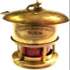 7" Nautical Antique Brown Brass Red/Green Minor Oil Lamp Ship Boat Lantern Home Decorative Set of 2 view 3