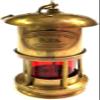 7" Nautical Antique Brown Brass Red/Green Minor Oil Lamp Ship Boat Lantern Home Decorative Set of 2 view 4