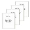 HAUS AND HUES White Oak Wood 16x20 Picture Frames - Set of 4, Elegant Frames for Posters and Photos view 1