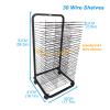 20 Shelves/25 Shelves/30 Shelves/35 Shelves Art Drying Rack Stackable Metal Wire Drying Rack Artwork Canvas Storage Printing Drying Shelf Art Organizer for Classroom, Art Club ( Size : 30-Shelves ) view 2