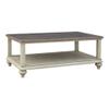 BOWERY HILL Transitional Wood Cocktail Table in Cream Puff/Walnut Brown/Black view 1