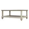 BOWERY HILL Transitional Wood Cocktail Table in Cream Puff/Walnut Brown/Black view 2