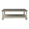 BOWERY HILL Transitional Wood Cocktail Table in Cream Puff/Walnut Brown/Black view 3