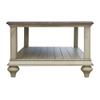 BOWERY HILL Transitional Wood Cocktail Table in Cream Puff/Walnut Brown/Black view 4