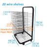 20 Shelves/25 Shelves/30 Shelves/35 Shelves Art Drying Rack Stackable Metal Wire Drying Rack Artwork Canvas Storage Printing Drying Shelf Art Organizer for Classroom, Art Club ( Size : 20-Shelves ) view 2