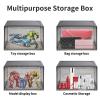 Yukui LLc Large Shoe Boxes Clear Plastic Stackable, 8 Pack Drop Side Shoe Storage Boxes with Magnetic Door, Shoe Storage Organizer Sneaker Storage Display Fit up to US Size 13 Black view 4