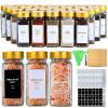 JARXSUN Glass Spice Jars with Label, 48 Pcs Spice Jars with Shaker Lids-4 oz Gold Spice Seasoning Jars Bottles Containers Set for Spice Rack (48) view 1
