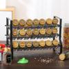 JARXSUN Glass Spice Jars with Label, 48 Pcs Spice Jars with Shaker Lids-4 oz Gold Spice Seasoning Jars Bottles Containers Set for Spice Rack (48) view 3