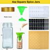 JARXSUN Glass Spice Jars with Label, 48 Pcs Spice Jars with Shaker Lids-4 oz Gold Spice Seasoning Jars Bottles Containers Set for Spice Rack (48) view 4