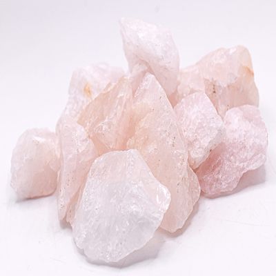 HQRP 30PCs Rose Pink Quartz Rough Stones Natural Sparkling Translucent Gemstone Crystal Mineral Raw Specimens for Cabbing - Brazil