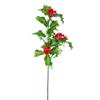 Factory Direct Craft Holly Plastic Floral Picks (12 Pieces) - Holly and Berries for Christmas Tree Decorations Holiday Winter Seasonal Home Decor view 1