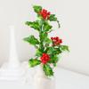 Factory Direct Craft Holly Plastic Floral Picks (12 Pieces) - Holly and Berries for Christmas Tree Decorations Holiday Winter Seasonal Home Decor view 4