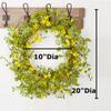 Factory Direct Craft Artificial Forsythia Wreath for Spring and Summer Displays view 4