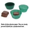CybrTrayd No.5 Glassine Paper Approximately 5,000 Pieces  1-1/4 Base, 3/4 Wall Candy Cups, Green view 3
