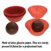CybrTrayd No.6 Glassine Paper Approximately 1,000 Pieces 1-1/4 Base, 7/8 Wall Candy Cups, Red view 2
