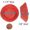 CybrTrayd No.6 Glassine Paper Approximately 1,000 Pieces 1-1/4 Base, 7/8 Wall Candy Cups, Red view 4