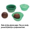 CybrTrayd No.6 Glassine Paper Approximately 5,000 Pieces  1-1/4 Base, 7/8 Wall Candy Cups, Green view 2