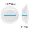 CybrTrayd No.9D Glassine Paper Approximately 2,500 Pieces  1-3/4 Base, 1 Wall Candy Cups, White view 3