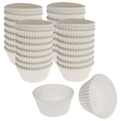 CybrTrayd No.6 Glassine Paper Approximately 5,000 Pieces  1-1/4 Base, 7/8 Wall Candy Cups, White