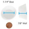 CybrTrayd No.6 Glassine Paper Approximately 5,000 Pieces  1-1/4 Base, 7/8 Wall Candy Cups, White view 4