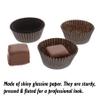 CybrTrayd No.5 Glassine Paper Approximately 5,000 Pieces  1-1/4 Base, 3/4 Wall Candy Cups, Brown view 2