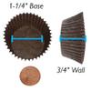 CybrTrayd No.5 Glassine Paper Approximately 5,000 Pieces  1-1/4 Base, 3/4 Wall Candy Cups, Brown view 4