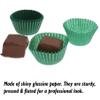 CybrTrayd No.4 Glassine Paper Approximately 2,500 Pieces 1 Base, 3/4 Wall Candy Cups, Green view 3