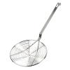TrueCraftware- 9-Inch Round Spiral Wire Skimmer with 13" Handle Length Nickel Plated- Kitchen Utensil Food Strainer Skimmer Spoon for Cooking Sieve Sifters Rice Quinoa Pasta Fruits Vegetables etc. view 1