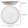 Anneome 1pc Hollow Enamel Fruit Drain Basket Multipurpose Strainer Tray for Serving and Storage Design for Kitchen Dining Use for Fruits and Vegetables view 2