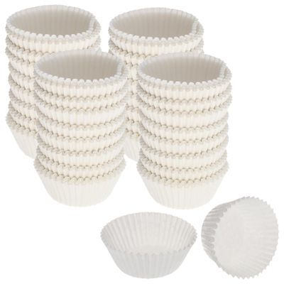 CybrTrayd No.5 Glassine Paper Approximately 2,500 Pieces 1-1/4 Base, 3/4 Wall Candy Cups, White