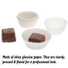 CybrTrayd No.5 Glassine Paper Approximately 2,500 Pieces 1-1/4 Base, 3/4 Wall Candy Cups, White view 3