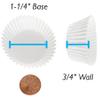 CybrTrayd No.5 Glassine Paper Approximately 2,500 Pieces 1-1/4 Base, 3/4 Wall Candy Cups, White view 4