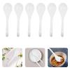 Anneome 6 Piece Ceramic Spoon Set Home Soup Spoons Cooking Large for Eating Multi-use view 3