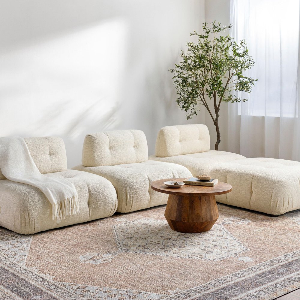 Livabliss x Becki Owens Lila Medallion Area Rug , 7'10" x 10', Tan