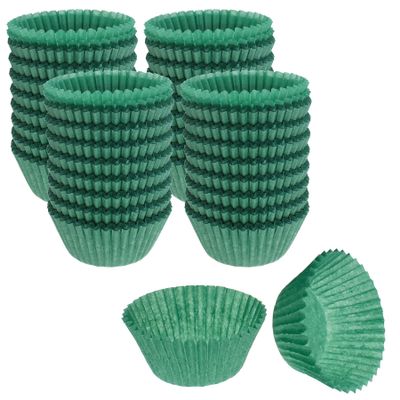 CybrTrayd No.6 Glassine Paper Approximately 2,500 Pieces 1-1/4 Base, 7/8 Wall Candy Cups, Green