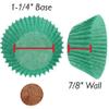 CybrTrayd No.6 Glassine Paper Approximately 2,500 Pieces 1-1/4 Base, 7/8 Wall Candy Cups, Green view 4