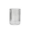 Serene Spaces Living Clear Pleated Glass Votive Holder, Decorative Centerpiece for Wedding, Christmas, Thanksgiving, Party, Dining Table, Living Room, Home Dcor, Measures 8" Tall view 1