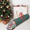 ProPik Wrapping Paper Storage Bag | Gift Wrap Holder Organizer | 2 Pack Store Up to 48 Rolls 40 Inch Long | Heavy Duty 600D Oxford Material Holiday Container | Top & side handles (Green) view 3