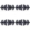 4 Pack 5.5" Furniture Hasp for Gates - Black - Heavy Duty Decorative Metal Hasps - Handmade Rustic Iron Furniture Hasps for Door, Drawer, Chests, Cupboard and Trunks - The Sonora Series view 1