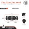 4 Pack 5.5" Furniture Hasp for Gates - Black - Heavy Duty Decorative Metal Hasps - Handmade Rustic Iron Furniture Hasps for Door, Drawer, Chests, Cupboard and Trunks - The Sonora Series view 2