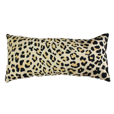 College Covers Animal Print Pillows Decorative Pillow, 16" X 6", Leopard Tan/Black