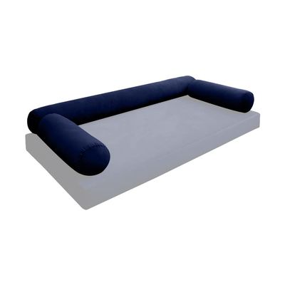 Cover ONLY Model V6 Twin Velvet Knife Edge Indoor Daybed Bolster Pillow - AD373