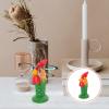 LIFKOME Eyeglasses Stand Holder Animal Shaped Eyeglasses Shelf Holder Spectacle Display Rack Wooden Rooster Figurine Sculpture for Home Office Desktop Decor view 2