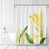 ABONAN Calla Lily Flower Shower Curtain Beautiful Romantic Spring Flourishing White Fresh Spring Creative Plant Fabric Bathroom Curtains Decor Set with Hook(67" Wx70 H) view 1