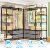 Ulif F3 Heavy Duty Clothes RackWith Fabric DrawersFreestanding Clothing Racks for Hanging ClothesAdjustable Closet Organizer SystemPortable Garment Rack 40" W x 15" D x 72" HMax Load 700LBSBlack view 3