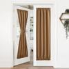 NICETOWN Room Darkening Curtain Panel for French Door, Farmhouse Patio Window Curtains Thermal Insulated Rod Pocket Door Shade for Living Room Glass, W36 x L72, Gold Brown, 1 Panel view 1