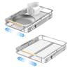 2Pack Pull Out Cabinet Organizer, 12.2~17.9"W x 22.5"D Expandable Pull Out Shelves for Kitchen Cabinets, Heavy Duty Metal Slide Out Pantry Shelves Sliding Shelf for Home Kitchen,Under Sink,Wardrobe view 1